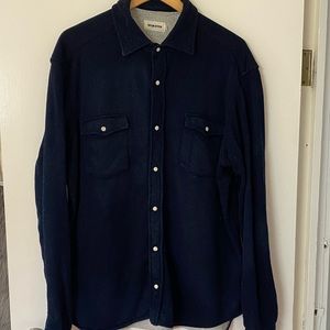 Taylor Stich thick soft cotton snaps over shirt men size XL or 44